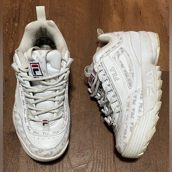 FILA Disruptor II 2 Wedge Womens Platform Shoe Sneaker Retro White Size 7 - Picture 1 of 6